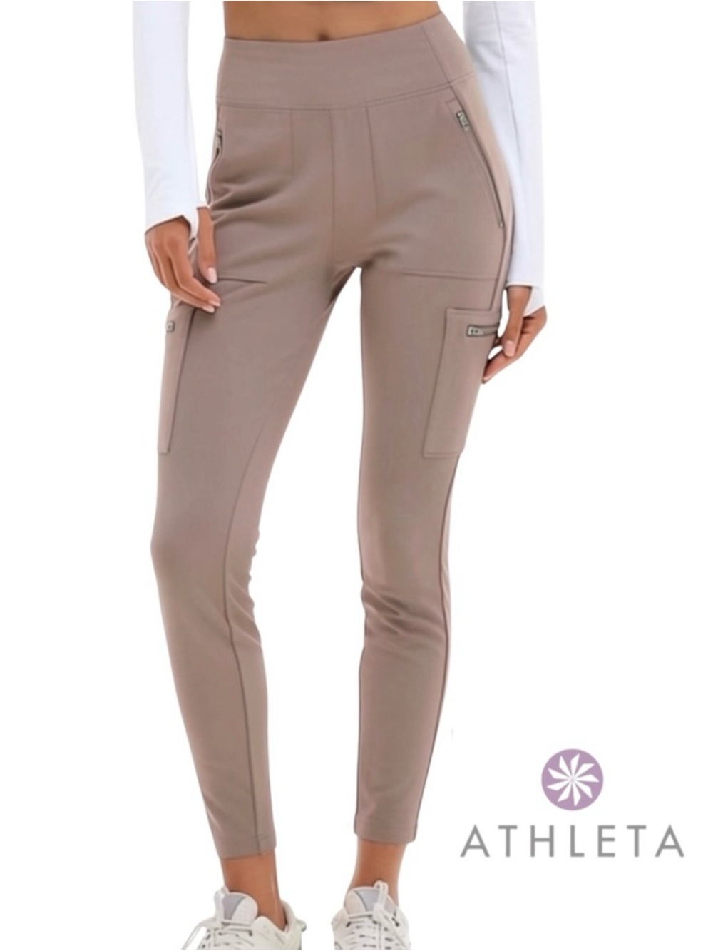 Athleta Headlands Hybrid High Rise Cargo Legging Pockets Outdoor Athleisure
